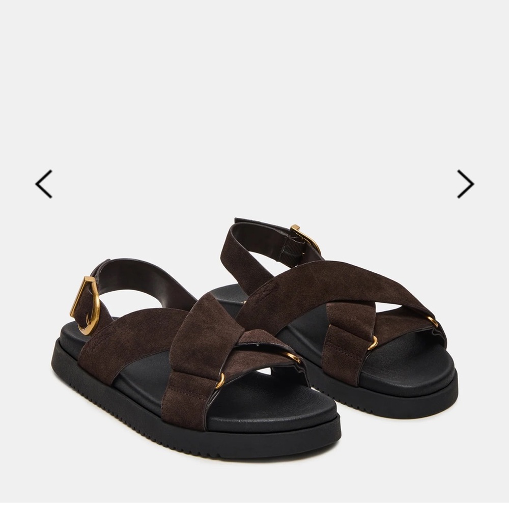 Steve Madden Donelli Brown Suede Sandals NWT 
Size 8.5, new in box